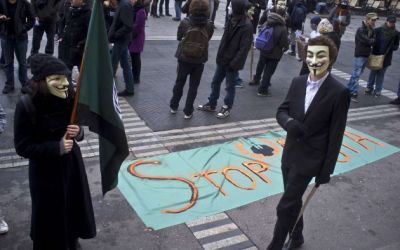 Mii de europeni au iesit pe strazi impotriva tratatului ACTA