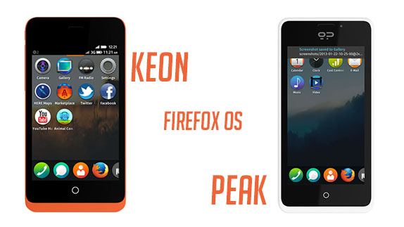 Keon si Peak, telefoanele Firefox OS, au venit la MWC 2013. Au sanse sa bata un Android?