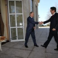 Vladimir Putin si-a adus cainele la Jocurile de la Soci. Patrupedul a fost controlat cu greu in fata fotografilor
